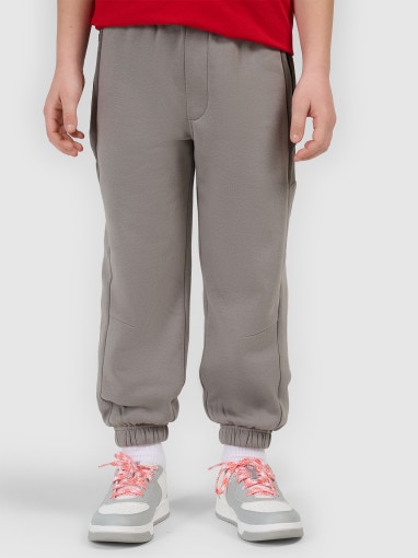 Chłopięce spodnie dresowe 4F 4FJRSS26TTROM1874 - szare