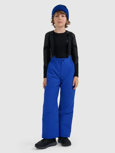  4F JUNIOR Chłopięce spodnie narciarskie 4F 4FJRAW25TFTRM1245  niebieskie Niebieski