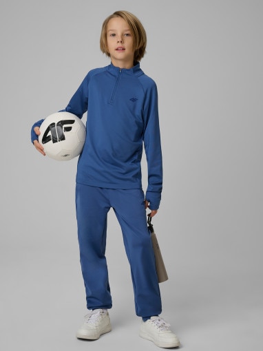  4F JUNIOR Chłopięce spodnie treningowe 4F 4FJWSS26TFTRM1152  granatowe Granatowy