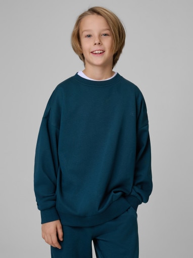 Chłopięcy komplet dresowy 4F 4FJRSS26TAPSM213 - turkusowy