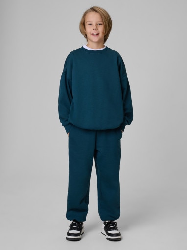  4F JUNIOR Chłopięcy komplet dresowy 4F 4FJRSS26TAPSM213  turkusowy Turkusowy