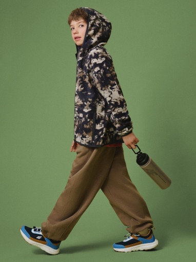  4F JUNIOR Chłopięcy polar z nadrukiem 4F 4FJRSS26TFLEM498  multikolor Multikolor