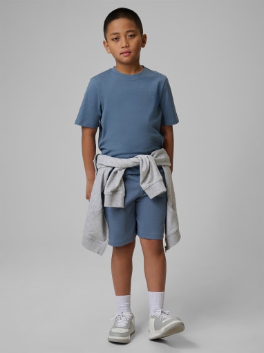 Chłopięcy t-shirt bez nadruku 4F 4FJRSS26TTSHM3598 - denim