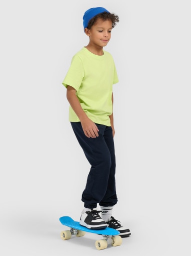  4F JUNIOR Chłopięcy tshirt regular 4F 4FJWSS26TTSHM3006  zielony Zielony