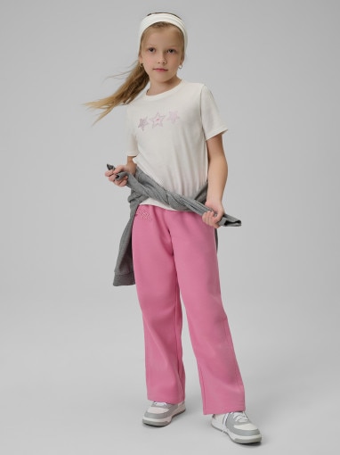 Damski t-shirt z nadrukiem 4F 4FJRSS26TTSHF3455 - biały