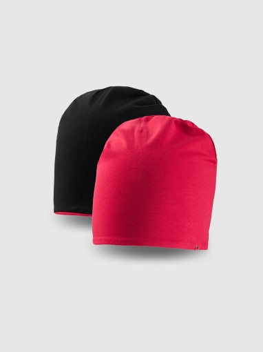 Obrazek dla: 4F JUNIOR Dziecięca czapka beanie dwustronna 4F 4FJRSS26ACAPU0765  różowa Rożowy