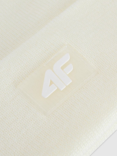 Dziecięca czapka zimowa 4F 4FJRAW25ACAPU0743 - biała