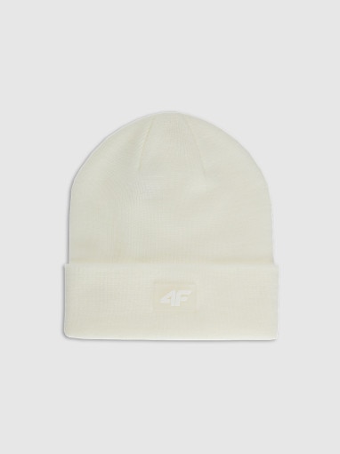  4F JUNIOR Dziecięca czapka zimowa 4F 4FJRAW25ACAPU0743  biała Biały