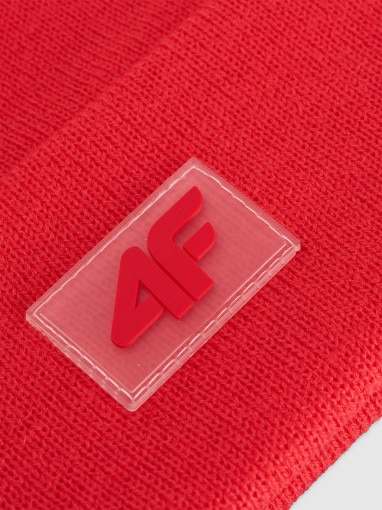 Dziecięca czapka zimowa 4F 4FJRAW25ACAPU0743 - czerwona