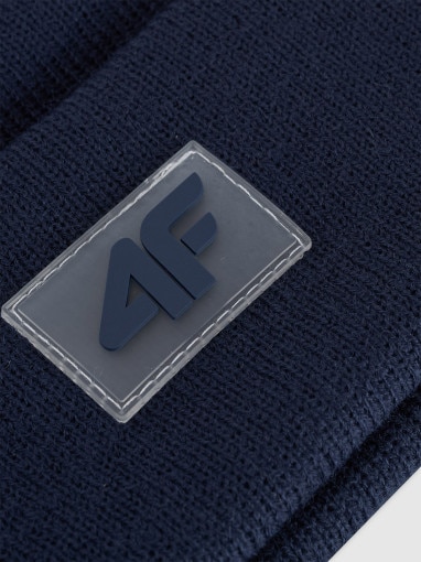 Dziecięca czapka zimowa 4F 4FJRAW25ACAPU0743 - granatowa