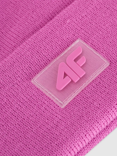 Dziecięca czapka zimowa 4F 4FJRAW25ACAPU0743 - różowa