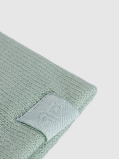 Dziecięca czapka zimowa 4F 4FJWAW25ACAPU602 - miętowa