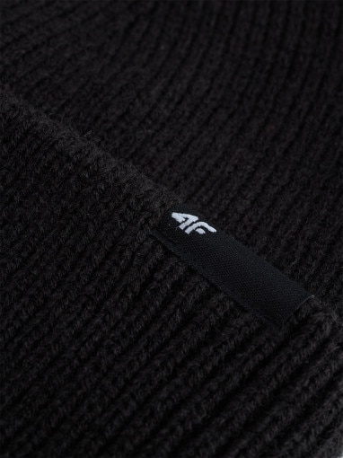 Dziecięca czapka zimowa 4F 4FJWAW25ACAPU652 - czarna