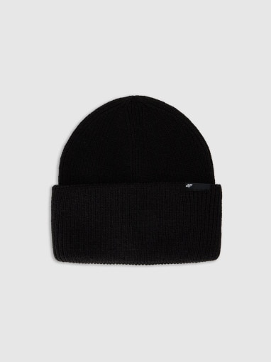  4F JUNIOR Dziecięca czapka zimowa 4F 4FJWAW25ACAPU652  czarna Czarny