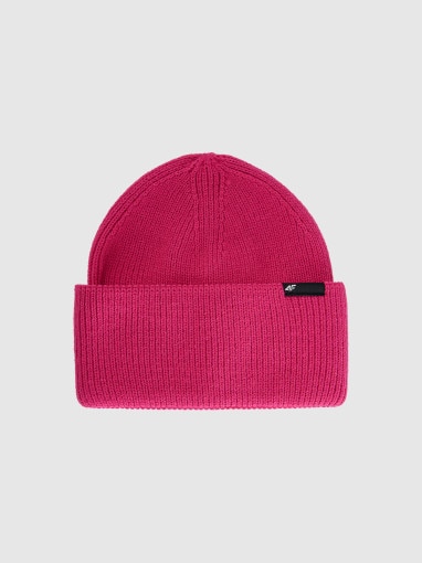  4F JUNIOR Dziecięca czapka zimowa 4F 4FJWAW25ACAPU652  różowa Różowy