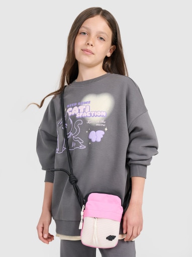  4F JUNIOR Dziecięca saszetka na ramię 4F 4FJRAW25APOUU100  różowa Różowy