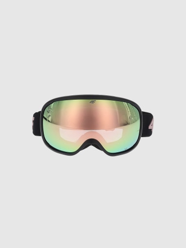  4F JUNIOR Dziecięce gogle narciarskie 4F 4FJWMM00AGOGU067  czarne Czarny