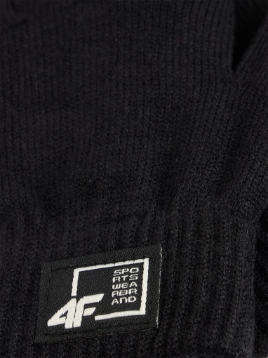 Dziecięce rękawiczki dzianinowe 4F 4FJRAW25AGLOU146 - czarne