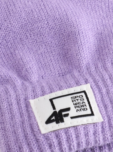 Dziecięce rękawiczki dzianinowe 4F 4FJRAW25AGLOU146 - fioletowe