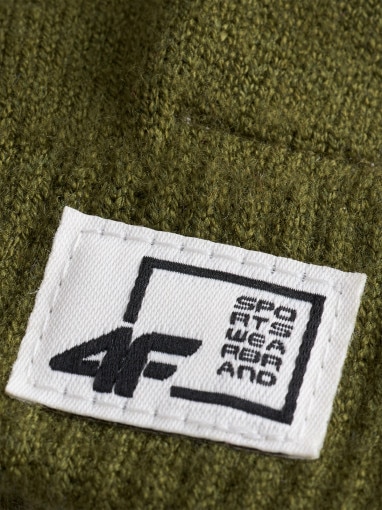 Dziecięce rękawiczki dzianinowe 4F 4FJRAW25AGLOU146 - khaki