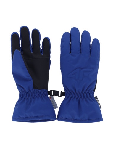  4F JUNIOR Dziecięce rękawiczki narciarskie 4F Thinsulate 4FJWAW25AFGLU190  niebieskie Niebieski
