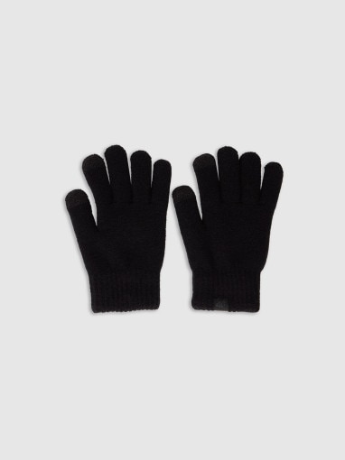  4F JUNIOR Dziecięce rękawiczki Soft Touch 4F 4FJWAW25AGLOU154  czarne Czarny