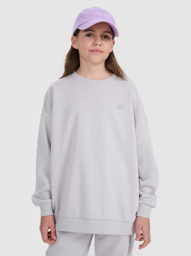  4F JUNIOR Dziecięcy komplet dresowy 4F 4FJRAW25TAPSU120  szary Szary