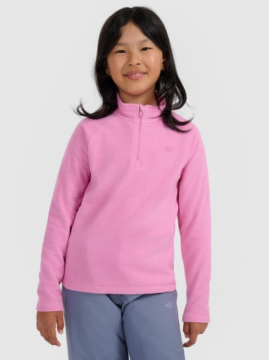  4F JUNIOR Dziewczęca bielizna polarowa (góra) 4F 4FJRAW25UFLEF070  różowa Różowy