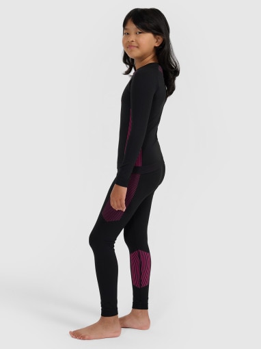 Dziewczęca bielizna termoaktywna komplet 4F 4FJRAW25USEAF263 - czarna