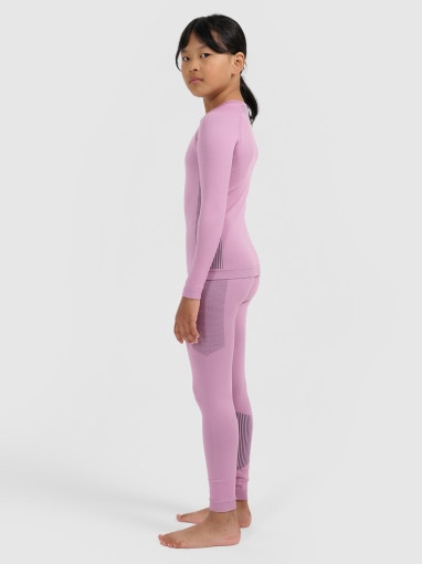 Dziewczęca bielizna termoaktywna komplet 4F 4FJRAW25USEAF263 - różowa
