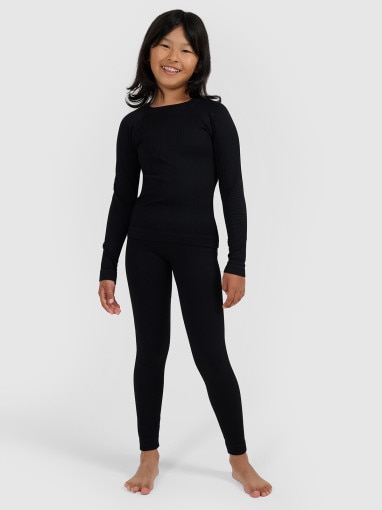  4F JUNIOR Dziewczęca bielizna termoaktywna komplet 4F 4FJRAW25USEAF264  czarna Czarny