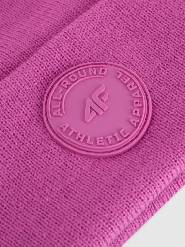 Dziewczęca czapka zimowa 4F 4FJRAW25ACAPF0749 - różowa