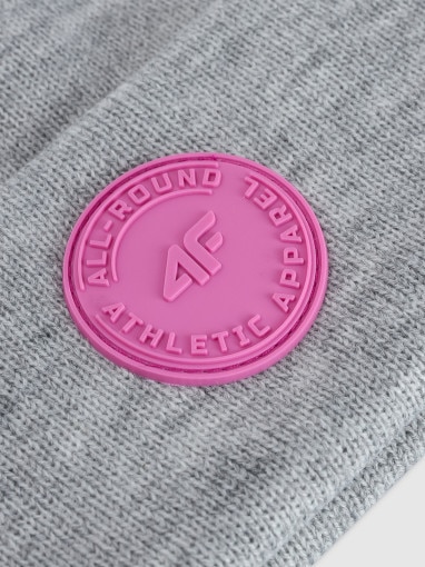 Dziewczęca czapka zimowa 4F 4FJRAW25ACAPF0749 - szara