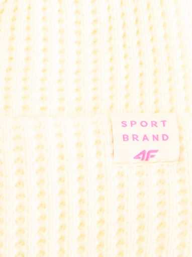 Dziewczęca czapka zimowa 4F 4FJRAW25ACAPF0810 - biała