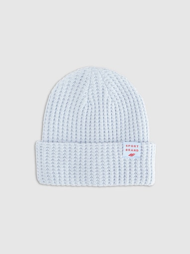  4F JUNIOR Dziewczęca czapka zimowa 4F 4FJRAW25ACAPF0810  niebieska Niebieski