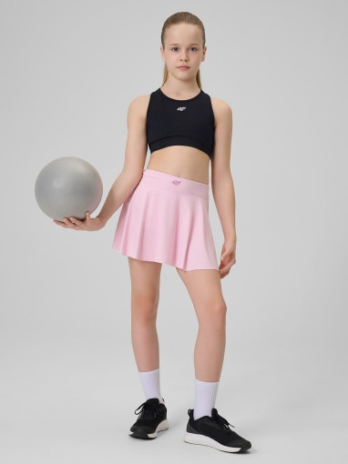 4F JUNIOR Dziewczęca spódniczka treningowa 4F 4FJRSS26TFSKF024 różowa Różowy