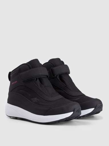 Dziewczęce buty zimowe śniegowce 4F 4FJRAW25FSBSF037 - czarne