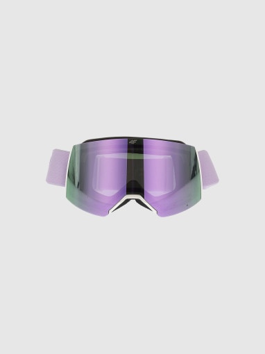  4F JUNIOR Dziewczęce gogle narciarskie 4F 4FJWAW25AGOGF060  fioletowe Fioletowy
