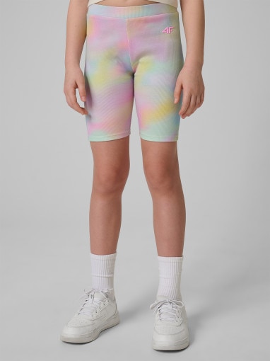 Dziewczęce kolarki legginsy 4F 4FJRSS26TSTIF035 - multikolor