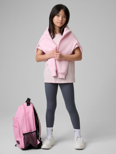  4F JUNIOR Dziewczęce legginsy 4F 4FJWSS26TTIGF270  szare Szary