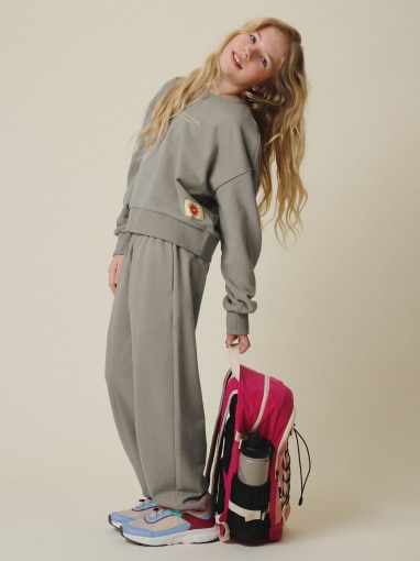 4F JUNIOR Dziewczęce spodnie dresowe 4F 4FJRSS26TTROF1871 beżowe Beżowy