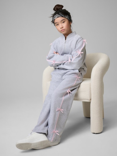  4F JUNIOR Dziewczęce spodnie dresowe 4F 4FJRSS26TTROF1879  szare Szary