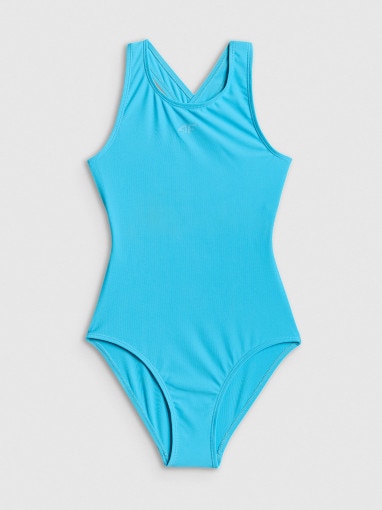 Dziewczęcy kostium kąpielowy jednoczęściowy 4F 4FJRSS26USWSF136 - niebieski