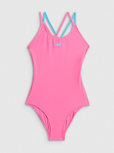 Dziewczęcy kostium kąpielowy jednoczęściowy 4F 4FJRSS26USWSF138 - różowy