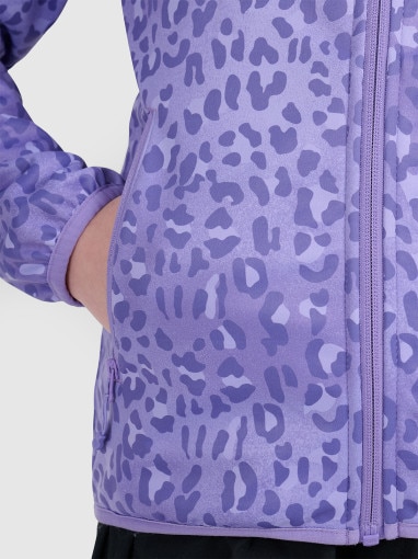 Dziewczęcy softshell 4F 4FJRAW25TSOFF507 - fioletowy