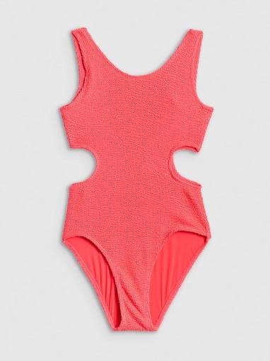 Dziewczęcy strój kąpielowy jednoczęściowy 4F 4FJRSS26USWSF128 - koralowy