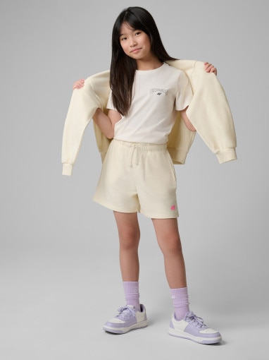  4F JUNIOR Dziewczęcy tshirt z nadrukiem 4F 4FJWSS26TTSHF2886  biały Biały