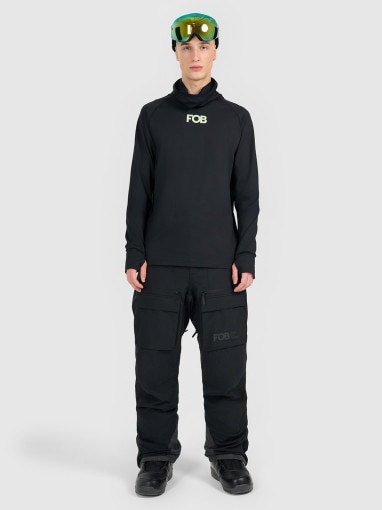 Męska bielizna termiczna ocieplana (góra) 4F 4FWAW25UBRUM089 - czarna