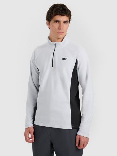  4F Męska bielizna termiczna polarowa (góra) 4F 4FWAW25UFLEM066  szara Szary