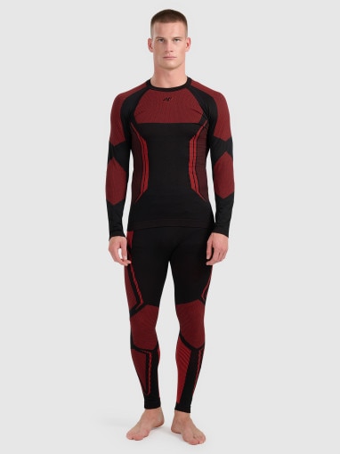  4F Męska bielizna termoaktywna (dół) 4F 4FRAW25USEAM269  czerwona Czerwony